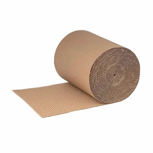 3 Ply Plain Corrugated Sheet Roll - 80-120 GSM, 1.5 ft Width | Brown Corrugated Paper, Ideal for Box Making