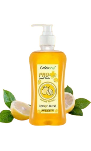 Antibacterial Hand Wash - Plastic Bottle 20x8x6cm Yellow, Lemon Blast Fragrance | Herbal Ingredients, Middle Foam, Skin Friendly, Convenient Pump