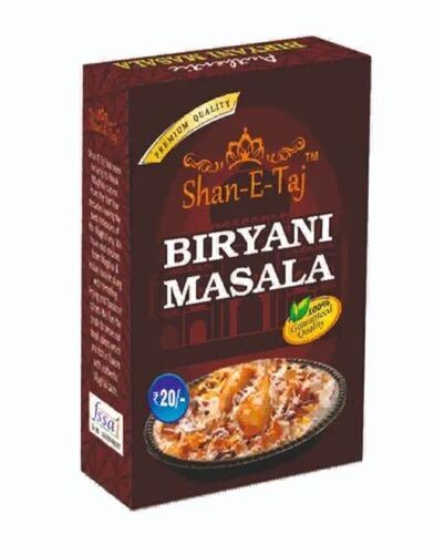 Biryani Masala Packaging Box - Paper Material, Multi Color | Printed Design