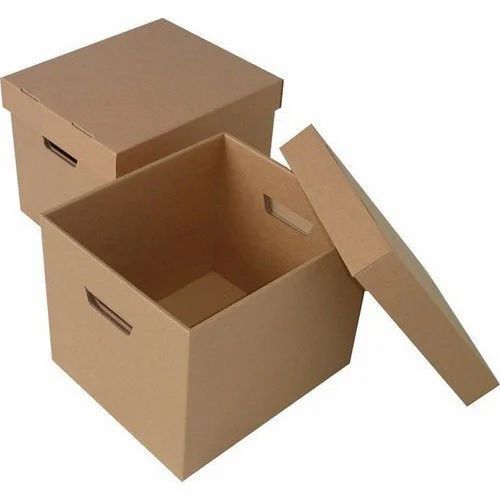 Brown Corrugated Packaging Boxes - Paper Material, Size Dimensions Unspecified, Brown Color | Suitable for Apparel, Electronics, Food, Gifts & Crafts