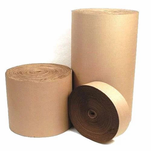 Paper Corrugated Roll - Brown Plain Paper | Versatile Material for Packaging and Crafting Applications