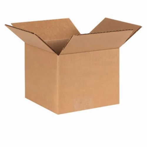 Plain Corrugated Packaging Boxes - Brown Paper, Square Shape | Ideal for Apparel, Electronic Goods, Food Storage, Gifts & Crafts