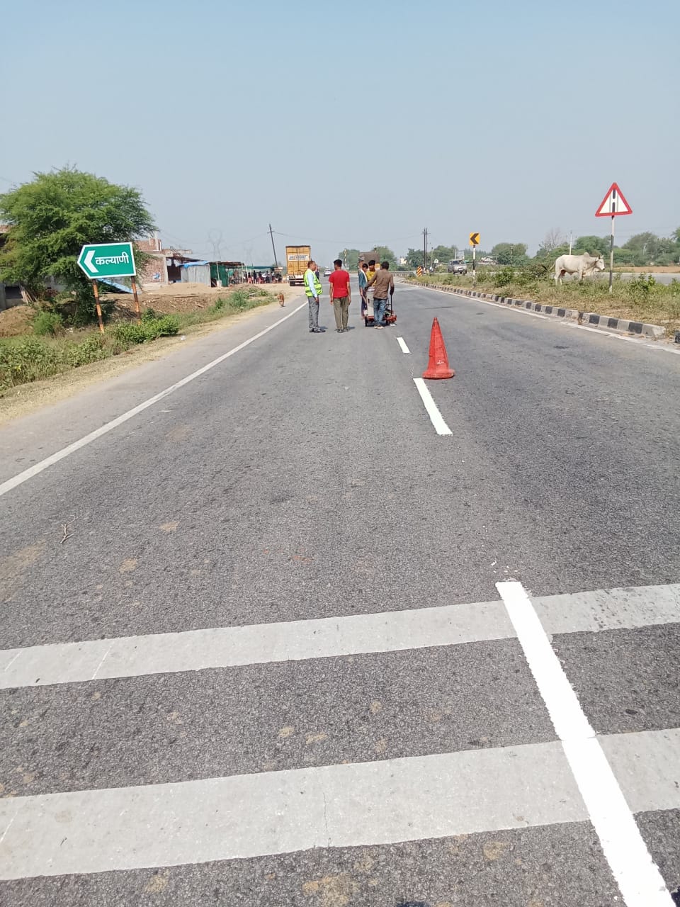 Road Marking Services - Thermoplastic, 100-150mm White Lines | High Reflectivity, IRC Compliant, Improved Visibility