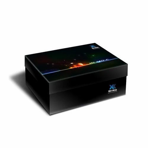 Shoes Packaging Box - Paper Material Black Color Printed Design | Ideal for Elegant and Durable Footwear Presentation