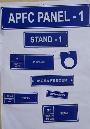 Aluminium Name Plate - Color: Blue