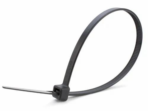 Cable Tie - Nylon Material, Width 2.5mm, Length 100mm, Black Color | Flexible Design for Locking Electrical Cables, Pack of 100 Pieces