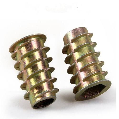 D Nuts - Rust Resistant Polished Surface, Golden and Grey Finish for Industrial Fitting Use, Ideal for Enhanced Performance