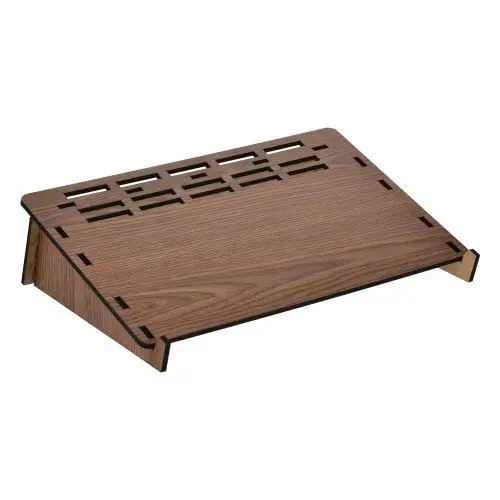Laptop Stand - Solid Wood, Customized Size, Brown Color | Durable, Eco-Friendly, Portable, Foldable, Handmade, Modern Design