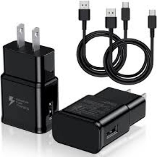 Mobile Charger - Plastic Material, 240V, Black Color | Fast Charging, Portable Design, 2 Ports, Wall Mount Compatible