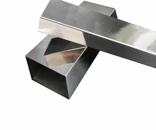 Stainless Steel Rectangular Pipe - Durable Stainless Steel,  Rectangular Shape, Silver Color | Long Lasting, Fine Polished Finish, Industrial Grade