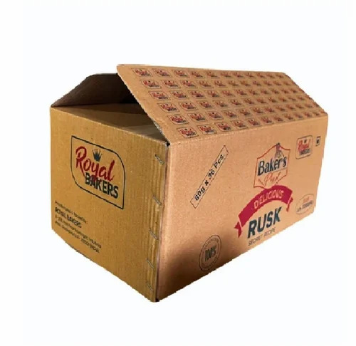 Bakery Items Packaging Box - Cardboard, Multi Color Printed Design | Features Brown Color, Ideal for Various Bakery Items
