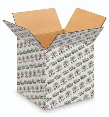 Corrugated Carton Box - 3 Ply, Square Shape, Multi Color, 5-10 Kg Weight Capacity, Laminated Coating with Kraft Paper Material