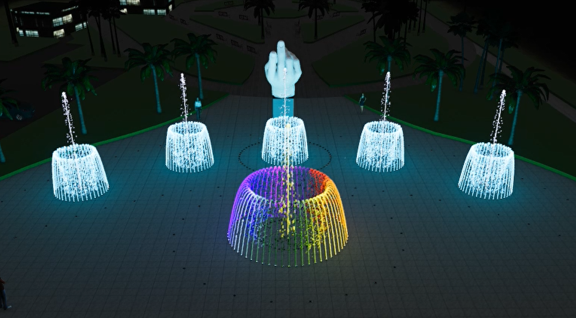 Decorative Music Fountain - Color: Rgb