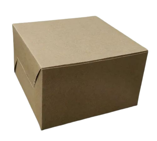 Kraft Paper Cake Boxes - Rectangular Shape, Brown Color | Made from Durable Kraft Paper for Eco-Friendly Cake Packaging