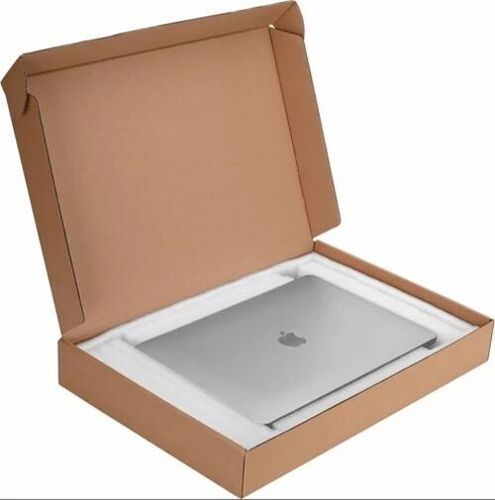 Laptop Packaging Box - Paper, Square, Brown | Lock Bottom Design, Plain Folding Carton for Secure Laptop Protection