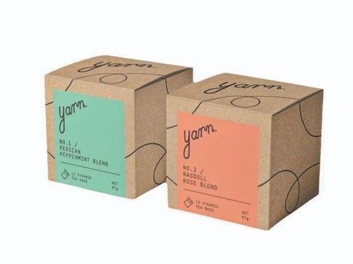 Printed Mono Carton Packaging Box - 270 GSM Kraft Paperboard, Square Window Patch Design, Gloss Varnish, Multi Color Print