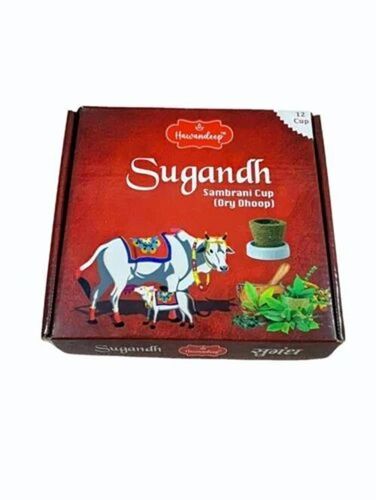 Sambrani Cup Packaging Boxes - Single Wall 3 Ply, Weight Holding Capacity < 5 Kg, Multi Color, Gloss Varnish Finish, Square Shape, Paper Material