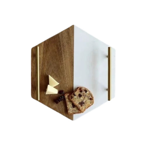 Wooden Hexagonal Platter