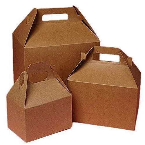 Brown Paper Food Packaging Box - Paper Material Brown Color Plain Design for Versatile Food Storage and Eco-Friendly Packaging Solutions