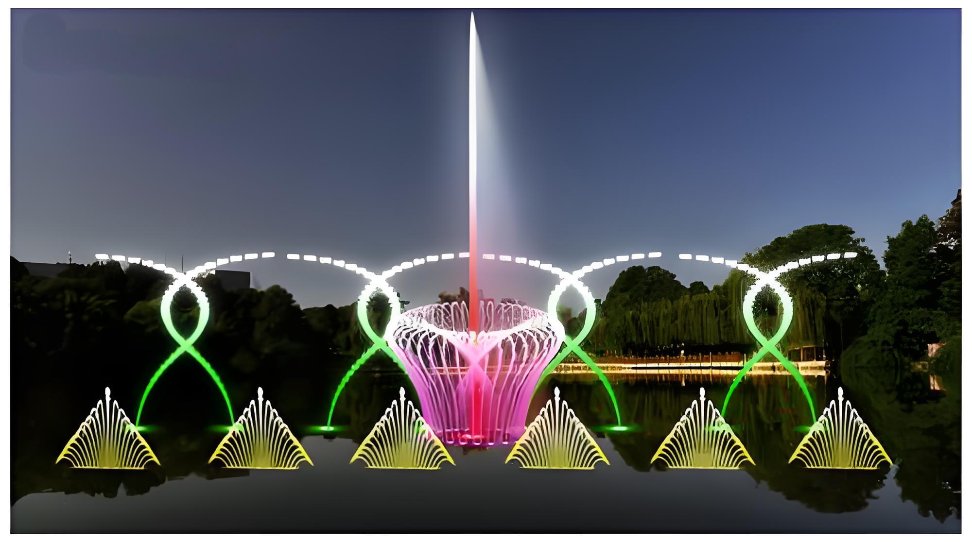 Dancing Fountains For Outdoor Event - Color: Rgb