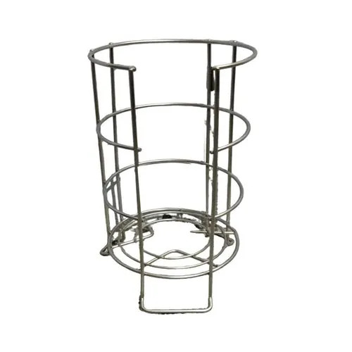 Fire Extinguisher Stand - Metal, Round, Silver | Portable, Durable, Long Lasting, Polished Finish, Suitable for All Types of Fire Extinguishers