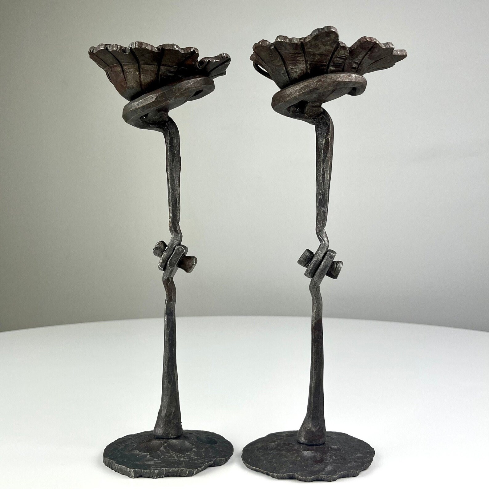 Forged Iron Candleholders Set