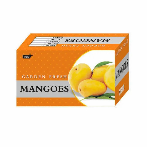 Mango Packaging Box - Paper Material, Multicolour Printed Design | Versatile for Various Packaging Needs, Eco-Friendly and Attractive