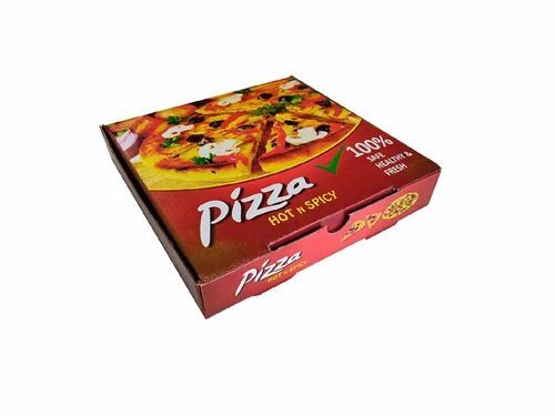Pizza Packaging Box - Corrugated Paper Square Shape Multicolour Design Digital Printing (CMYK) | Versatile Pizza Packaging Solution