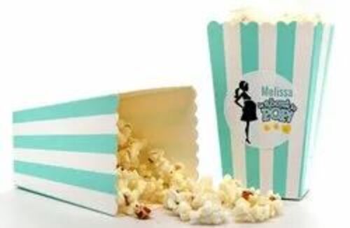 Popcorn Packaging Boxes - Paper Material, Multicolour Printed Design | Versatile and Eco-Friendly Snack Holder