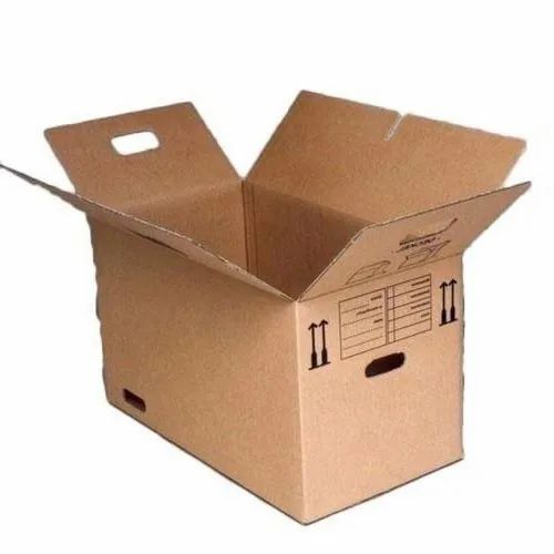 Printed Corrugated Packaging Box - 3 Ply Cardboard, Brown Square Shape | Ideal for Electronic, Food, Gift & Crafts, Apparel Usage