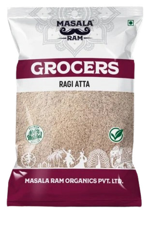 1kg Ragi Flour Atta - 1 Kilogram (kg) Packet | FSSAI Certified, Brown Color, Good Quality for Food Use, By Masala Ram