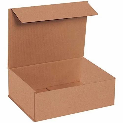 2 Ply Corrugated Packaging Boxes - 16x10.5x2.5 Inches, Brown Virgin Kraft Paper, Biodegradable, Moisture Proof, Disposable, Rectangular Shape