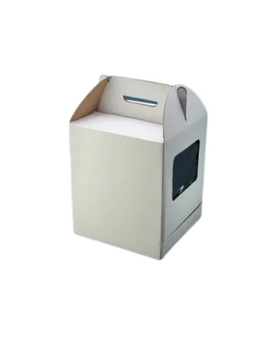 Cake Packaging Box - Cardboard Material, Plain White Design | Ideal for Cakes, Eco-Friendly, Durable Construction