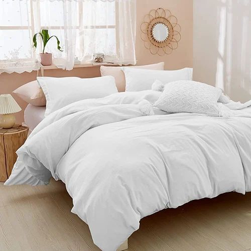 Cotton Plain White Duvet Covers