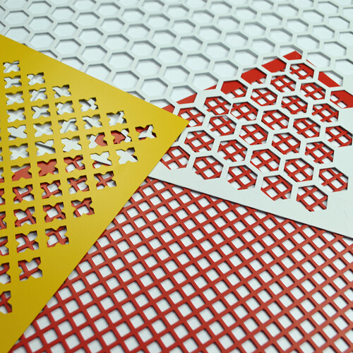 Perforated Aluminum Sheet - Color: Silver
