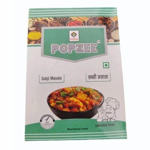 Popzee Sabji Masala - Organic Dried Powder, 100g Brown | FSSAI Certified, A Grade, Spicy Flavor, Ideal for Cooking, 6 Months Shelf Life, Store in Dry Place