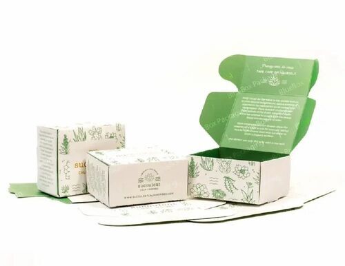 Soap Packaging Box - Unbleached Kraft Paperboard, Rectangular Shape, Multicolour Matte Finish, Moisture Proof, Printed Design