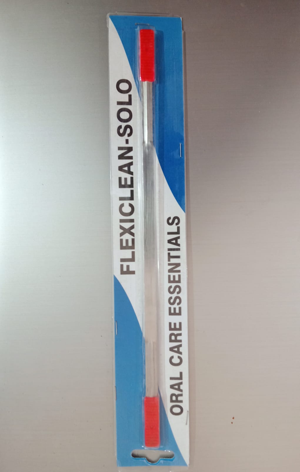 SS Tongue Cleaner - Stainless Steel 304 Plastic-molded Ends for Better Grip Available in Red & Silver | Multi-use Skin Friendly Suitable for All Ages