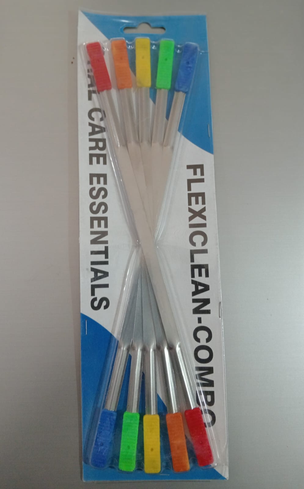 SS Tongue Cleaner Family Pack - Stainless Steel & Plastic Set of 5 in Multicolor | Multiple Use for All Ages Skin Friendly Design Long Service Life