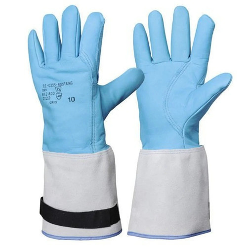 Cryogenic Leather Hand Gloves - Color: Blue