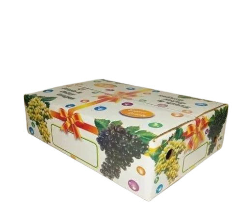 Grapes Packaging Boxes - Single Wall 3 Ply, Weight Holding Capacity 6-10 Kg, Multi Color, Rectangular Shape, Made from Durable Paper