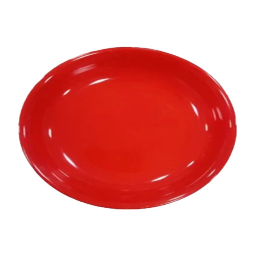 Melamine Plate - Round Glossy Red Finish | Durable and High-Quality Plain Design for Home Use