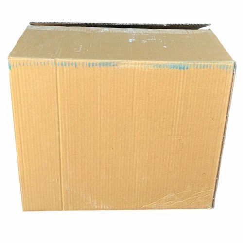 Plain Corrugated Packaging Box - 3 Ply Virgin Kraft Paper, Brown Color, 10 Kg Weight Holding Capacity | Ideal for Food Packaging, Regular Slotted Container