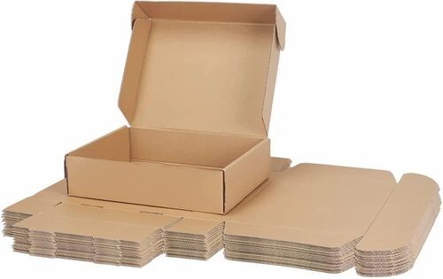 Ecommerce Mailer Box - Paper Material, Single Wall 3 Ply, Square Shape, Brown Color | Ideal for Secure Shipping and Storage Solutions