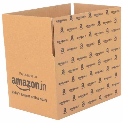 Printed Corrugated Carton Boxes - 3 Ply, Brown, Type B Flute, Fully Recycled, Biodegradable | Versatile for Office Supply, Textiles, Electronics, Food Packaging