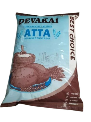 5kg Devakai Chakki Fresh Atta Wheat Flour - Organic and FSSAI Certified, White Wheat Flour in Packet | Ideal for Food Preparation, 100% Natural