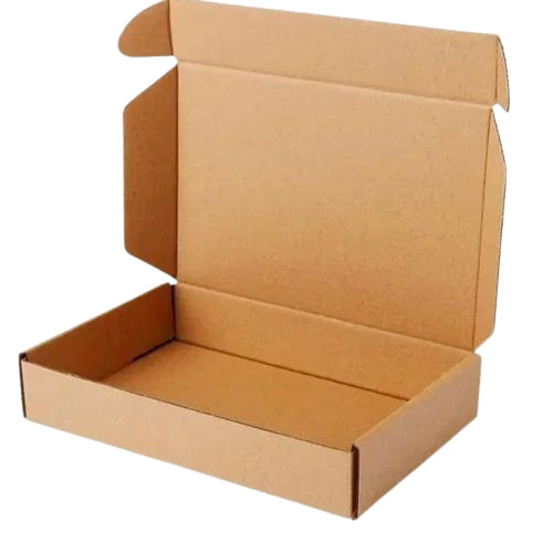 Cardboard Food Packaging Box - 1000 gm Capacity, 3-Ply, 16x12x3 Inch, Brown Rectangular Design | Durable Cardboard Material, Plain Paper GSM: 120