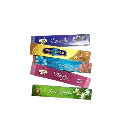 Incense Stick Packaging Box - Recycled Paperboard, Rectangle Shape, Multi-Color, Litho-Laminated Coating, Weight Capacity < 2 Kg