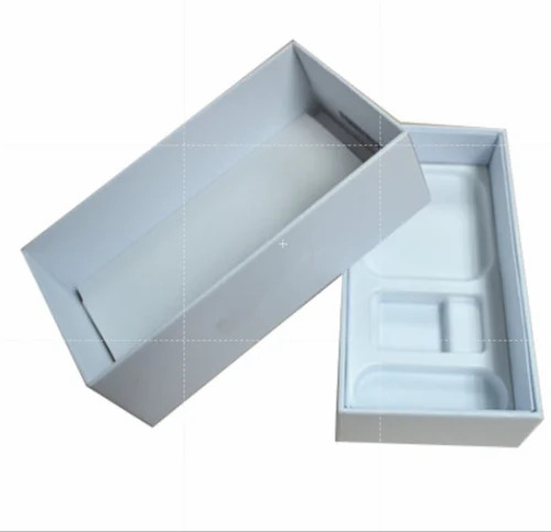 Mobile Phone Packaging Boxes - Virgin Kraft Paper, 6.5 x 3.5 x 2 Inch, White, PVC Laminated, Rectangular with Embossing , Biodegradable Design