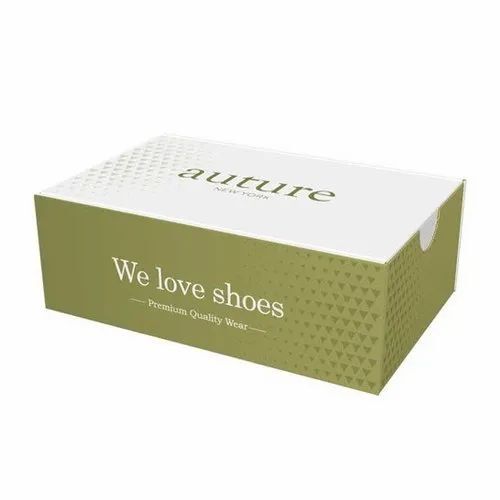 Shoe Packaging Box - Cardboard, 11 x 7 x 3.5 Inch, Single Wall 3 Ply, Rectangular Shape, Telescope Style, Flexo Printing